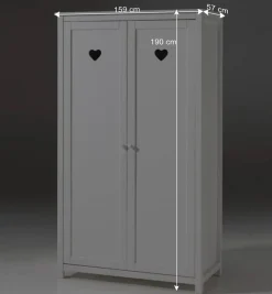 Wohnen Jugendzimmer Komplett*Set Jugendzimmer Einrichtung Grandory in Weiß (dreiteilig)