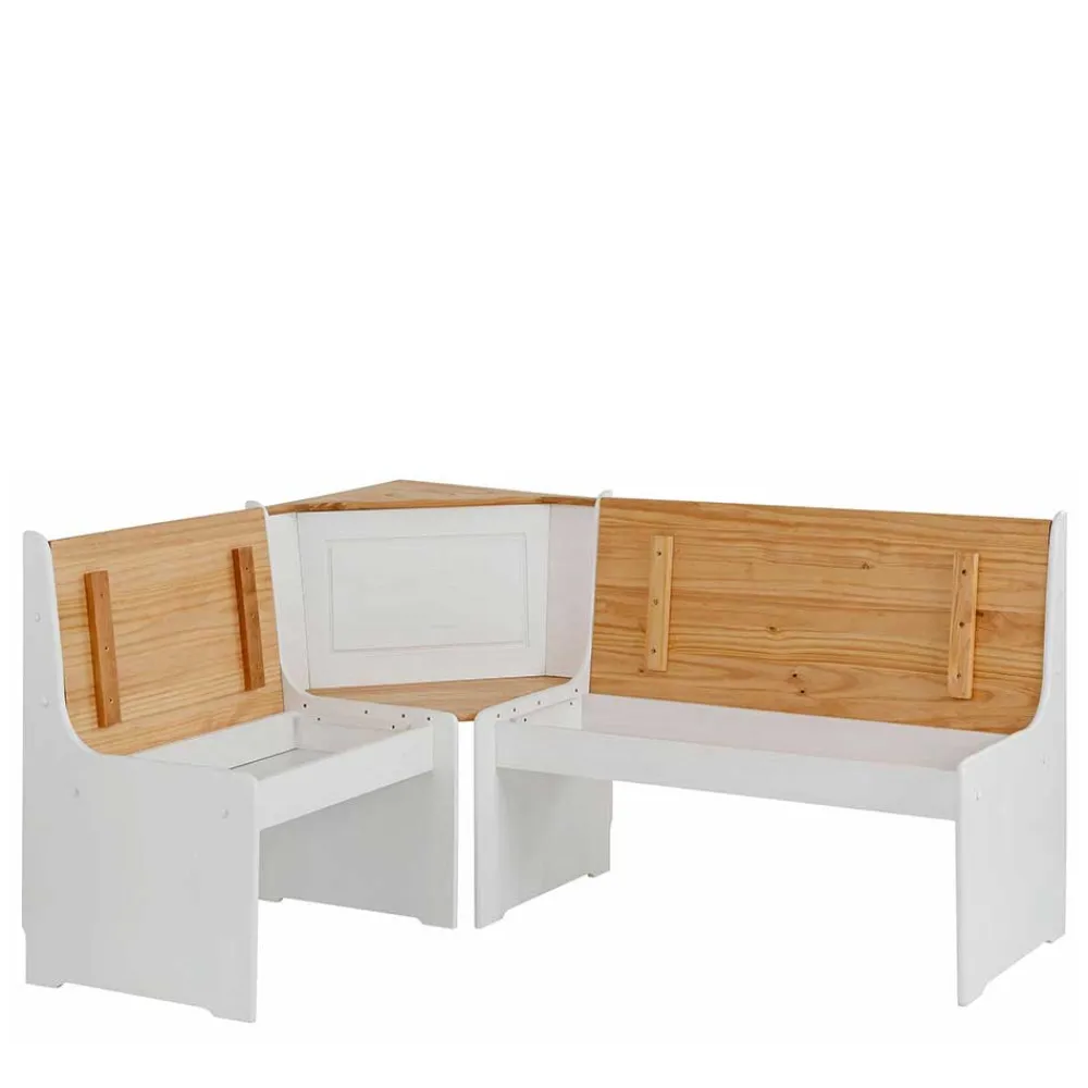 Wohnen Set Landhaus Eckbank & Tisch - Lilien (zweiteilig)