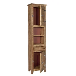 Wohnen Set Massivholz Badmöbel rustikal - Suennas (dreiteilig)