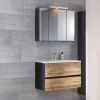 Wohnen Set Waschplatz mit LED Spiegelschrank - Endely (zweiteilig)