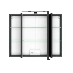 Wohnen Set Waschplatz mit LED Spiegelschrank - Endely (zweiteilig)