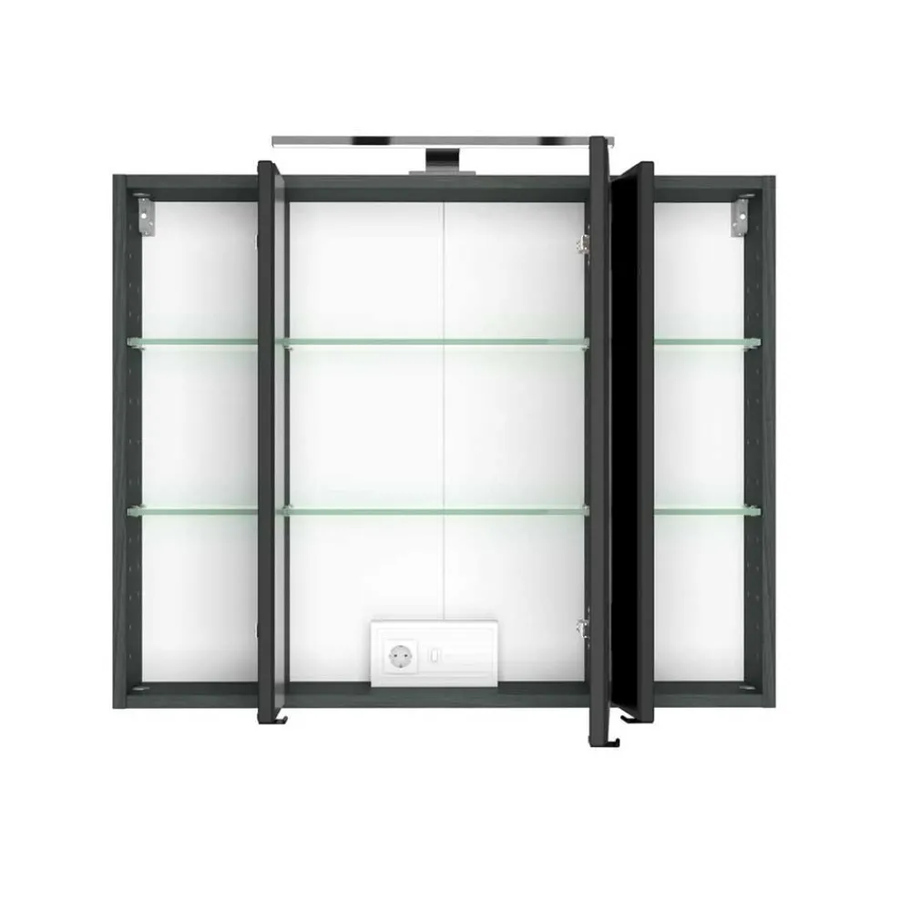 Wohnen Set Waschplatz mit LED Spiegelschrank - Endely (zweiteilig)