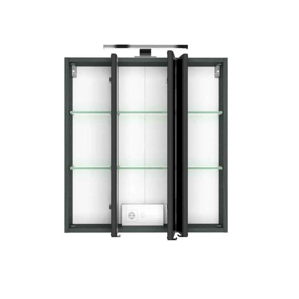 Wohnen Set Waschplatz mit LED Spiegelschrank - Endely (zweiteilig)