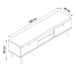 Wohnen Set Wohnzimmer Einrichtung zweifarbig - Cablos (fünfteilig)