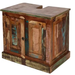 Wohnen Shabby Chic Möbel*Shabby Bad Kombination in Bunt - Jamaica (vierteilig)