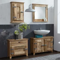 Wohnen Shabby Chic Möbel*Shabby Bad Möbel aus Holz - Suennas (vierteilig)