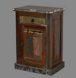 Wohnen Shabby Chic Möbel*Shabby Badmöbel aus Recyclingholz - Jamaica (fünfteilig)