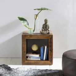 Wohnen Shabby Chic Möbel*Shabby Chic Ablagetisch Dencig in Würfelform halboffen