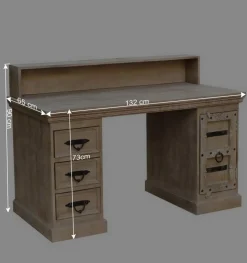 Wohnen Shabby Chic Möbel*Shabby Chic Design Schreibtisch 132x90x65 cm - Abid