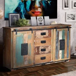 Wohnen Shabby Chic Möbel*Shabby Chic Kombi-Kommode 150 cm breit - Jevilia