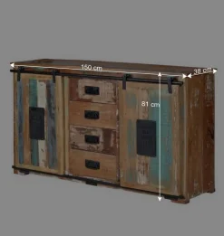 Wohnen Shabby Chic Möbel*Shabby Chic Kombi-Kommode 150 cm breit - Jevilia