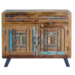 Wohnen Shabby Chic Kombi-Kommode aus Recyclingholz - Tunar