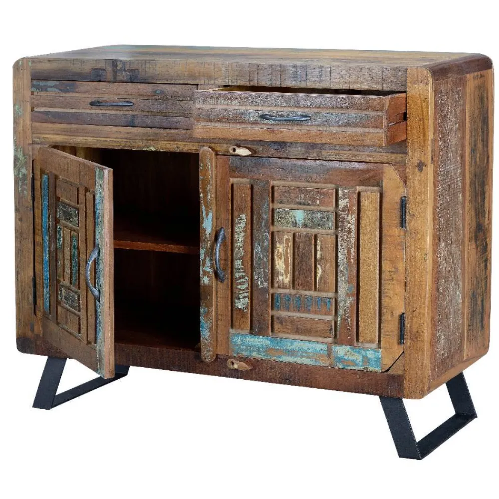 Wohnen Shabby Chic Kombi-Kommode aus Recyclingholz - Tunar