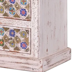 Wohnen Shabby Chic Kommode in Antikweiß - Mirell