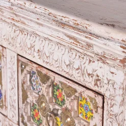 Wohnen Shabby Chic Kommode in Antikweiß - Mirell