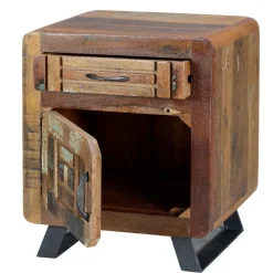Wohnen Shabby Chic Nachtkommode aus Recyclingholz - Tunar