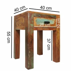 Wohnen Nachttische|Shabby Chic Möbel*Shabby Chic Nachttisch Dencig mit Schublade