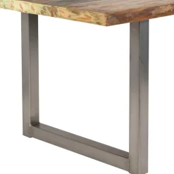 Wohnen Shabby Chic Recyclingholz Tisch Formosia mit Stahl Bügelgestell