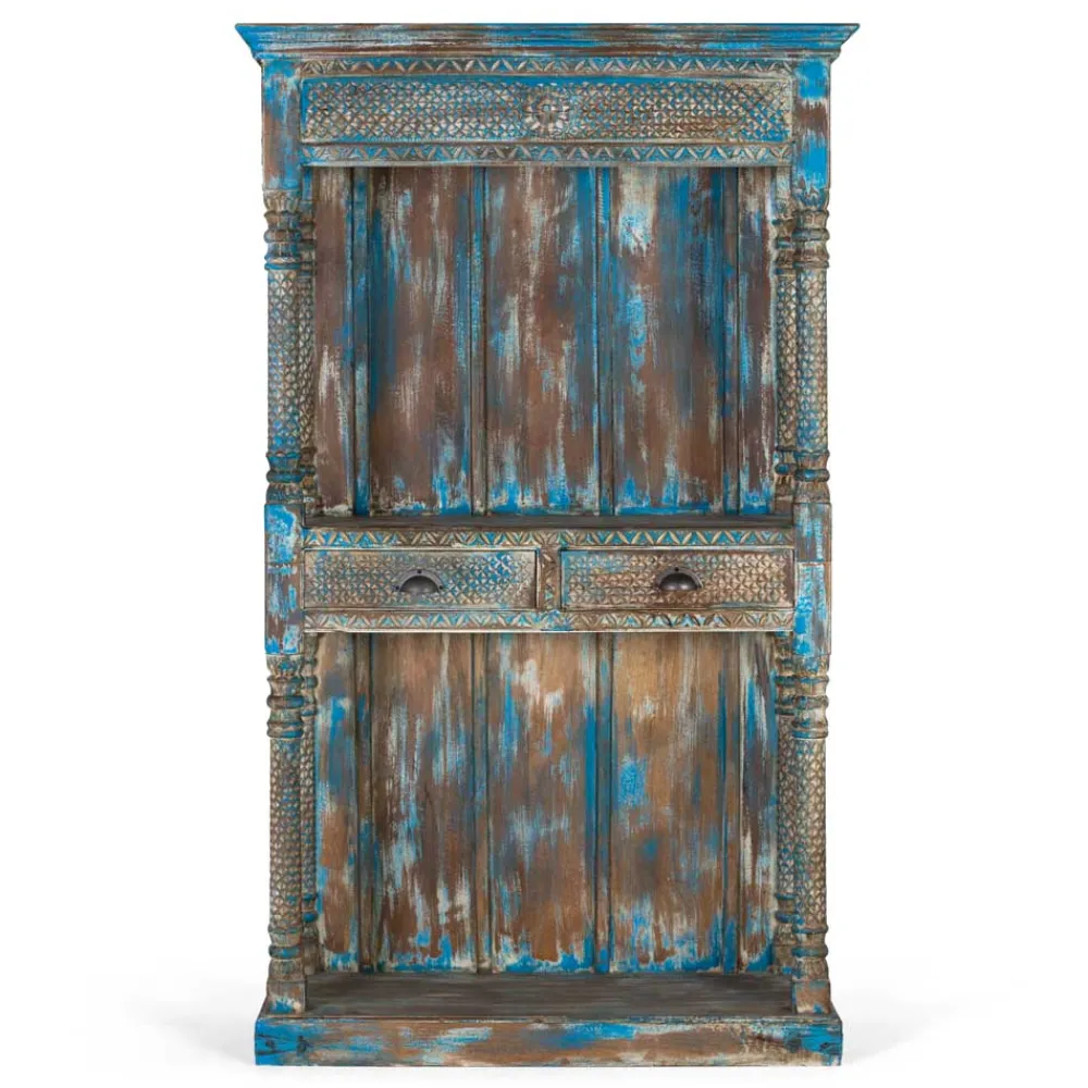 Wohnen Esszimmerregale|Regale*Shabby Chic Regal in unregelmäßgem Blau lackiert - Emrene