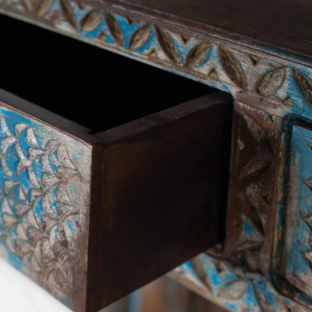 Wohnen Esszimmerregale|Regale*Shabby Chic Regal in unregelmäßgem Blau lackiert - Emrene