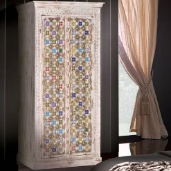 Wohnen Orientalische Möbel|Shabby Chic Möbel*Shabby Chic Schrank in Antikweiß - Mirell