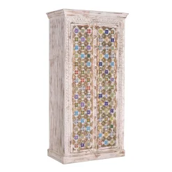 Wohnen Orientalische Möbel|Shabby Chic Möbel*Shabby Chic Schrank in Antikweiß - Mirell