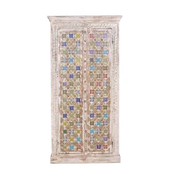 Wohnen Orientalische Möbel|Shabby Chic Möbel*Shabby Chic Schrank in Antikweiß - Mirell