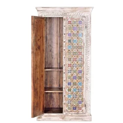 Wohnen Orientalische Möbel|Shabby Chic Möbel*Shabby Chic Schrank in Antikweiß - Mirell