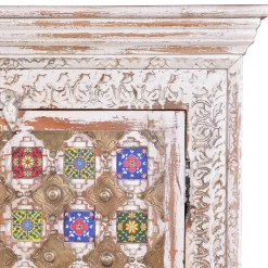 Wohnen Orientalische Möbel|Shabby Chic Möbel*Shabby Chic Schrank in Antikweiß - Mirell