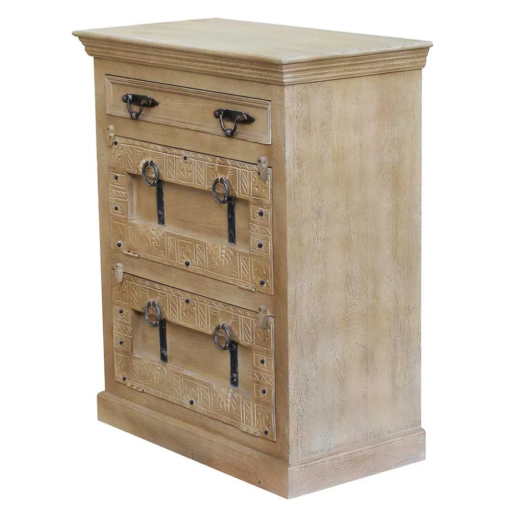 Wohnen Shabby Chic Schuhkommode in Grey Wash - Abid