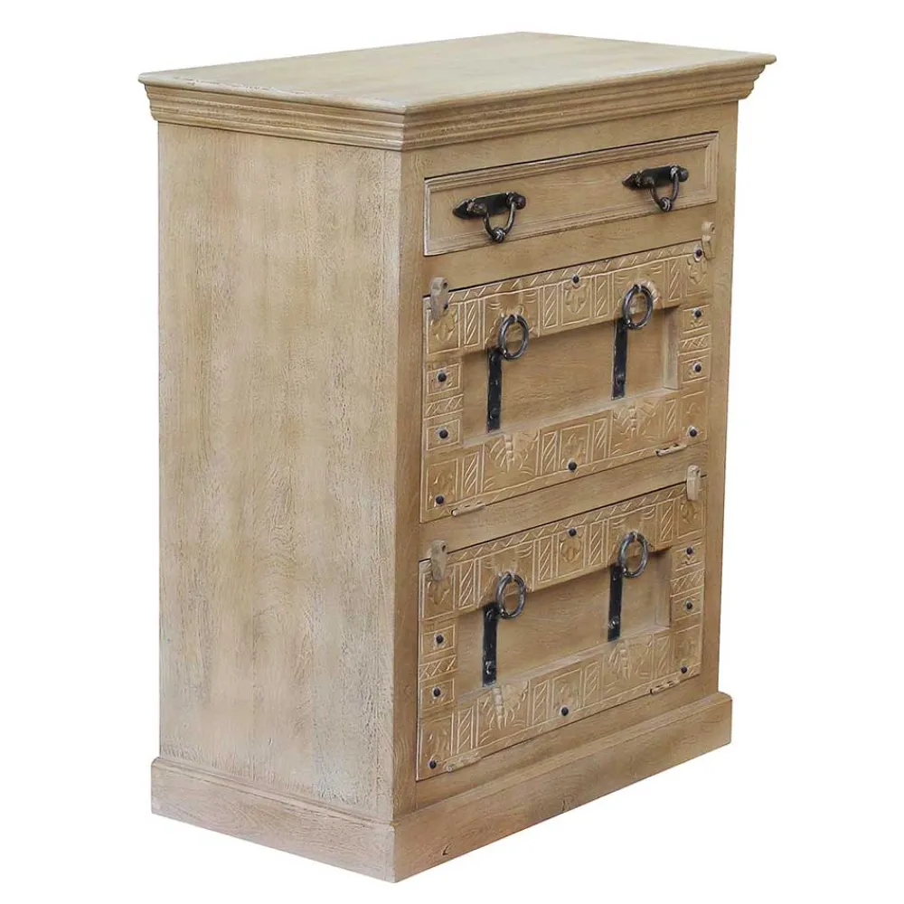 Wohnen Shabby Chic Schuhkommode in Grey Wash - Abid