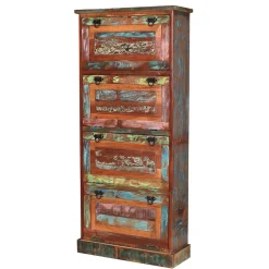 Wohnen Shabby Chic Schuhschrank mit vier Klappen - Jamaica