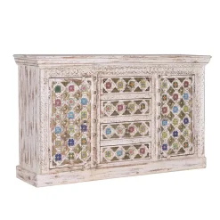 Wohnen Orientalische Möbel|Shabby Chic Möbel*Shabby Chic Sideboard in Antikweiß - Mirell