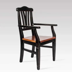 Wohnen Shabby Chic Möbel*Shabby Chic Stuhl Sacrala in Schwarz