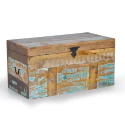 Wohnen Shabby Chic Möbel*Shabby Chic Truhe aus Altholz - Torreon