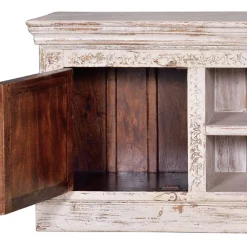 Wohnen Orientalische Möbel|Shabby Chic Möbel*Shabby Chic TV Lowboard in Antikweiß - Mirell