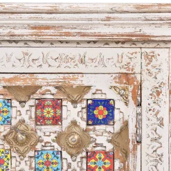 Wohnen Orientalische Möbel|Shabby Chic Möbel*Shabby Chic TV Lowboard in Antikweiß - Mirell