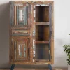 Wohnen Shabby Chic Vitrinenschrank aus Recyclingholz - Tunar