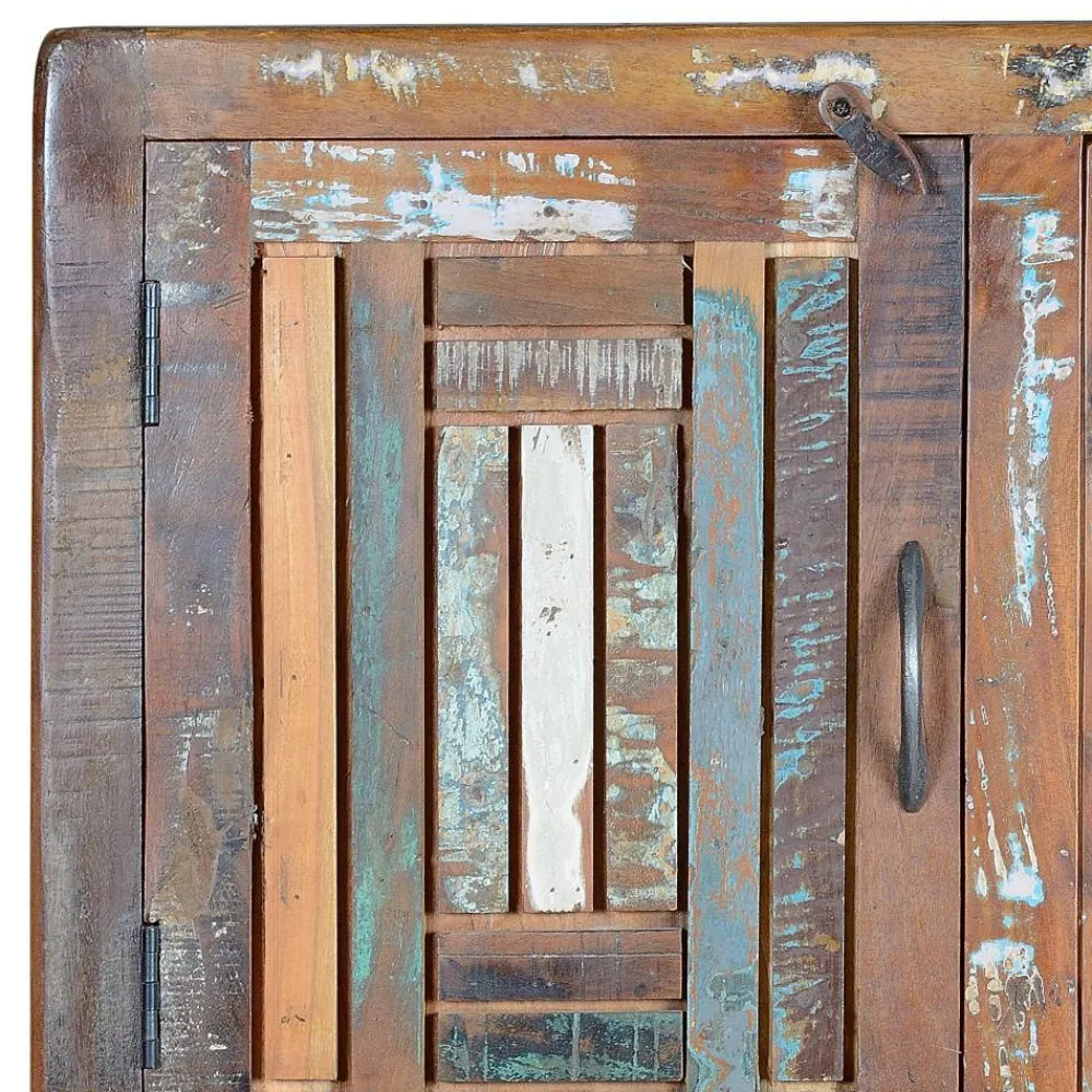 Wohnen Shabby Chic Vitrinenschrank aus Recyclingholz - Tunar