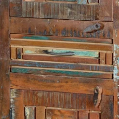 Wohnen Shabby Chic Vitrinenschrank aus Recyclingholz - Tunar