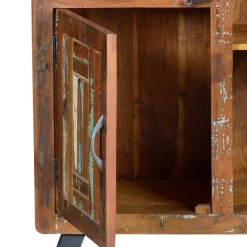 Wohnen Shabby Chic Vitrinenschrank aus Recyclingholz - Tunar