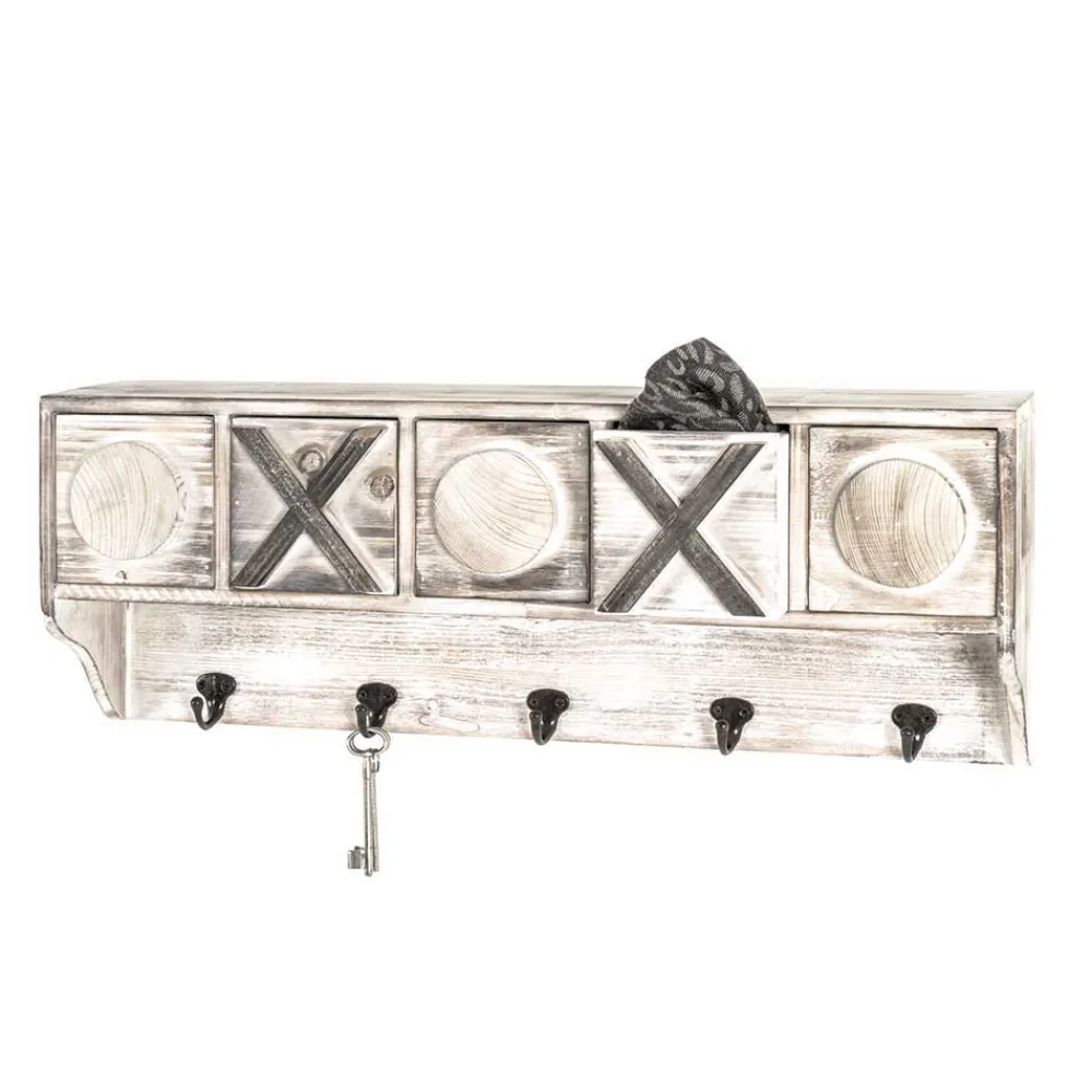 Wohnen Shabby Chic Wandgarderobe mit fünf Schubladen - Amy