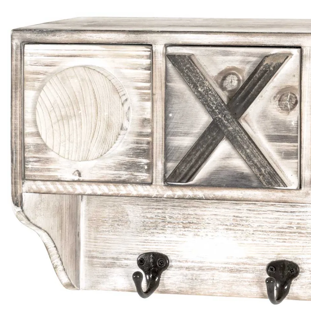 Wohnen Shabby Chic Wandgarderobe mit fünf Schubladen - Amy