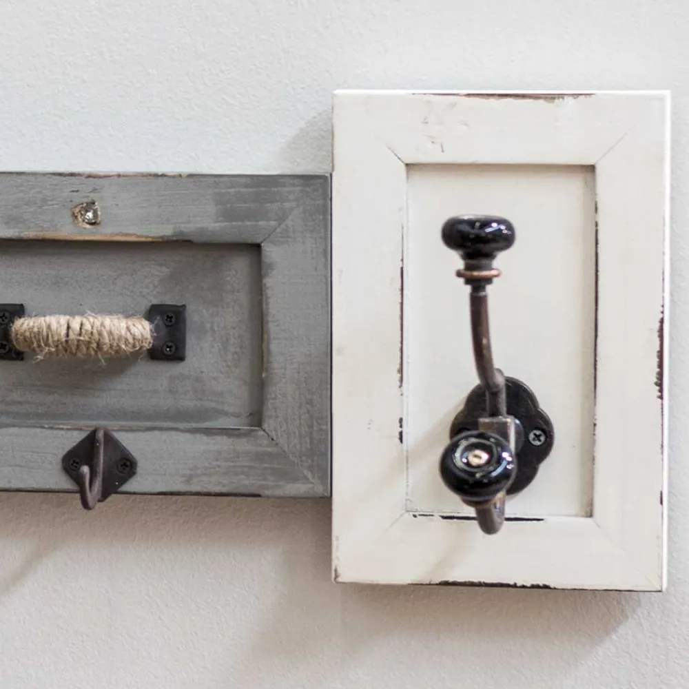 Wohnen Garderoben|Garderoben*Shabby Chic Wandgarderobe aus Holz lackiert - Iwalian