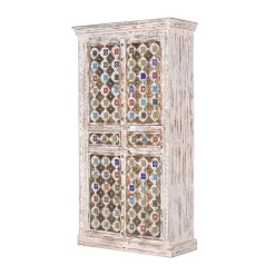 Wohnen Shabby Chic Wohnzimmerschrank in Antikweiß - Mirell