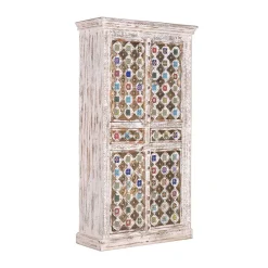 Wohnen Shabby Chic Wohnzimmerschrank in Antikweiß - Mirell