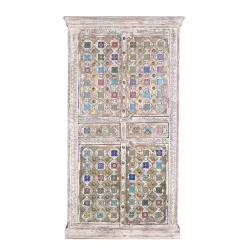 Wohnen Shabby Chic Wohnzimmerschrank in Antikweiß - Mirell