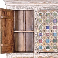 Wohnen Shabby Chic Wohnzimmerschrank in Antikweiß - Mirell