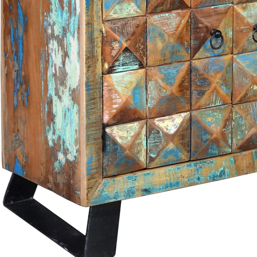 Wohnen Shabby Design Vitrine aus Recyclingholz - Zeremonia