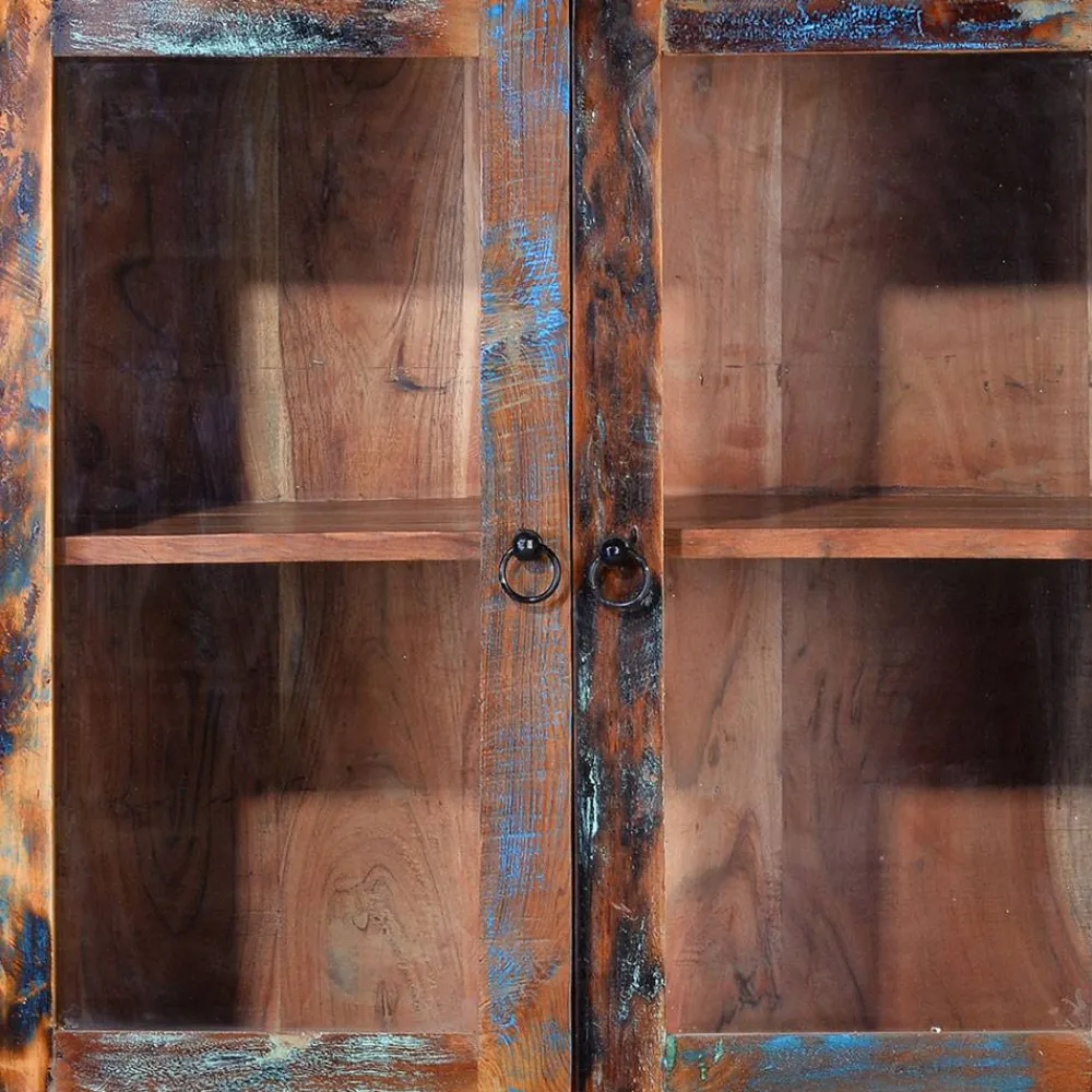 Wohnen Shabby Design Vitrine aus Recyclingholz - Zeremonia